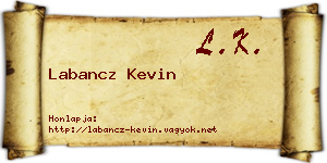 Labancz Kevin névjegykártya